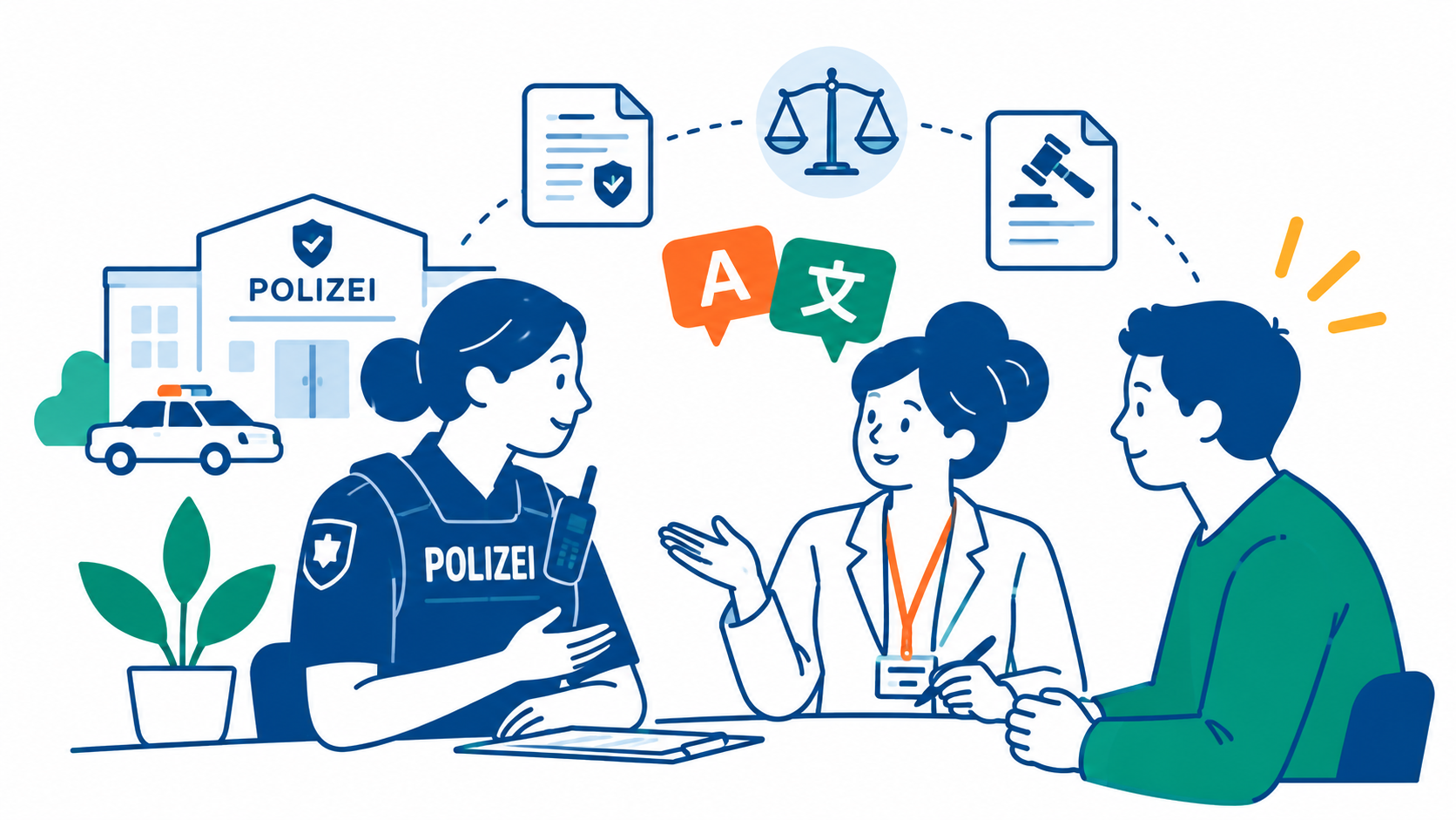 Interprétariat pour les ministères publics, la justice et la police